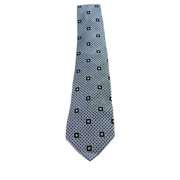GIANNI VERSACE Necktie Mens 100% Silk Geometric 3.5” Hand Made in Spain Vintage - Picture 3 of 10